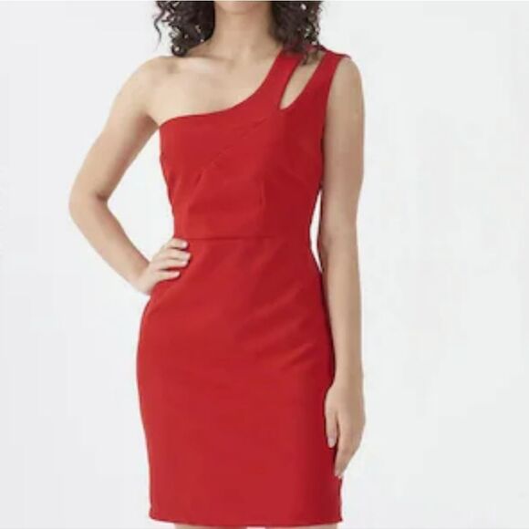 BRAND NEW ALEXA B ONE SHOULDER BODYCON MINI DRESS - Picture 1 of 14